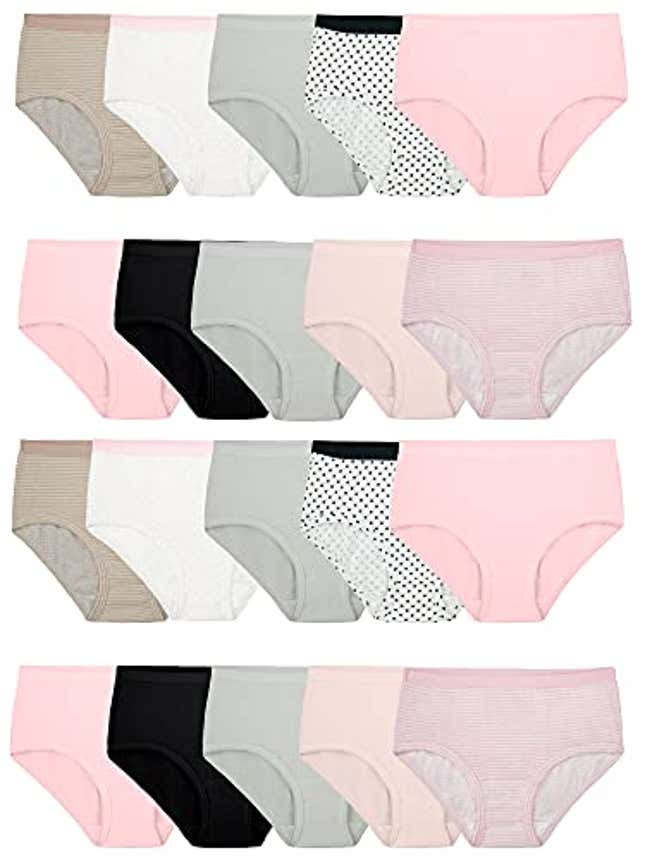 Fruit of the Loom Women's Underwear Cotton Brief Panty Multipack