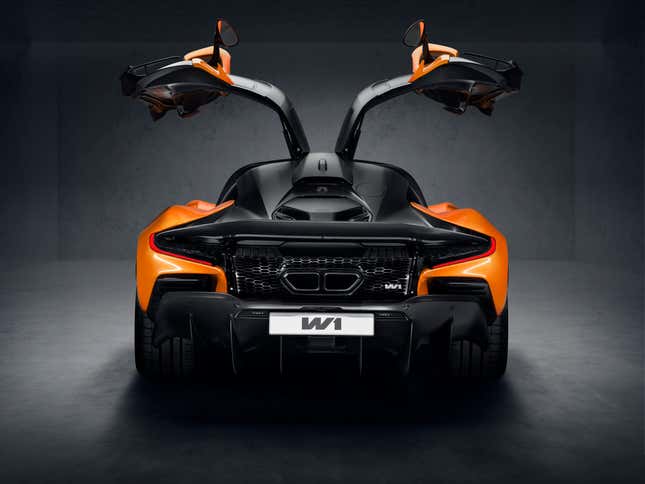 Image for article titled Hybrid McLaren W1 Hypercar Debuts With One Of The Wildest Wings You’ve Ever Seen