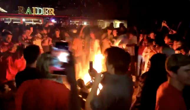 Texas Tech Students Might Have Gone Overboard Celebrating