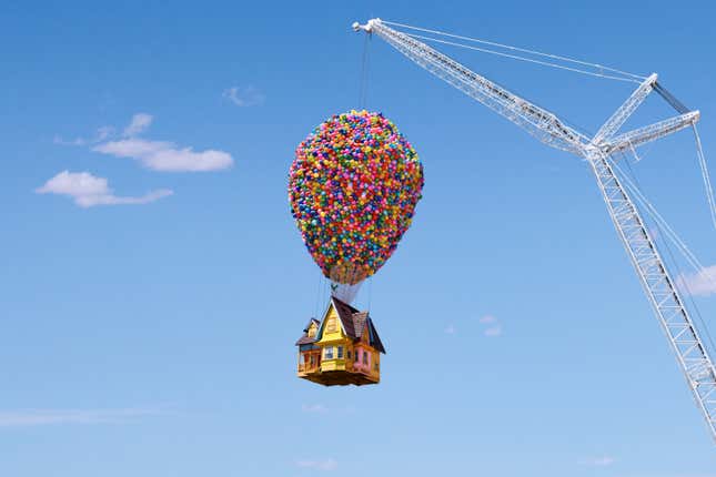 The ‘Up’ experience will let guests sleep inside the Disney and Pixar home —and yes, it will float. The re-creation will have more than 8,000 balloons, and will be located in the red rocks of Abiquiu, New Mexico.