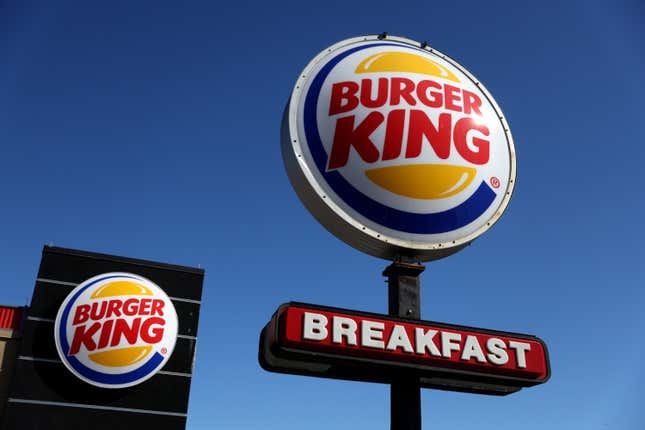 Burger King drive-thru in California.