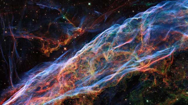 The Veil Nebula, as imaged by Hubble. 