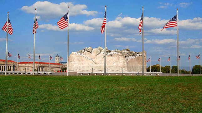 Image for article titled Commander Biden Gnaws Washington Monument Down To Slobber-Covered Stub