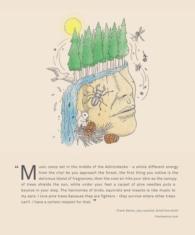 Image for article titled In intricate drawings, an illustrator recreates the “sensory enchantment” experienced by blind travelers