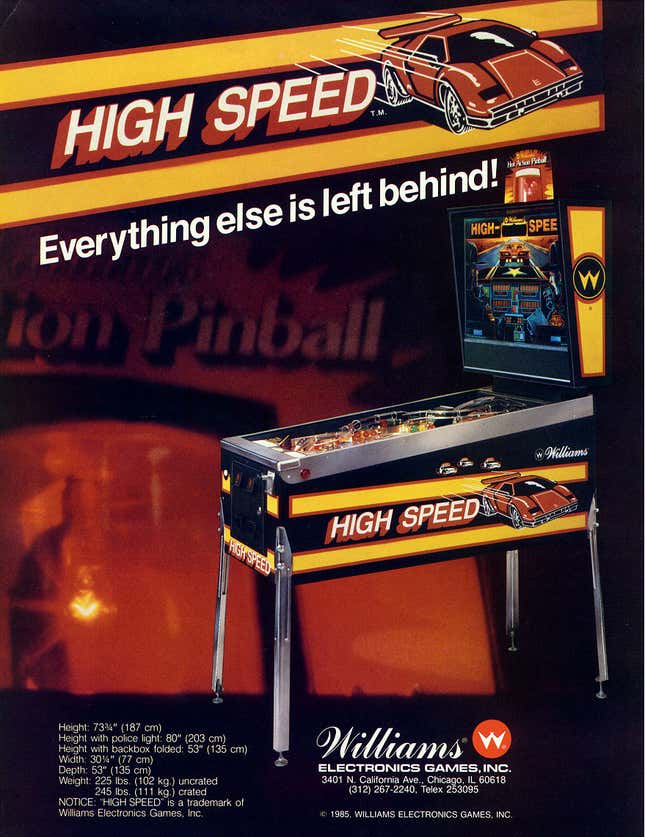 Image for article titled The Five Greatest Car-Themed Pinball Machines of All Time