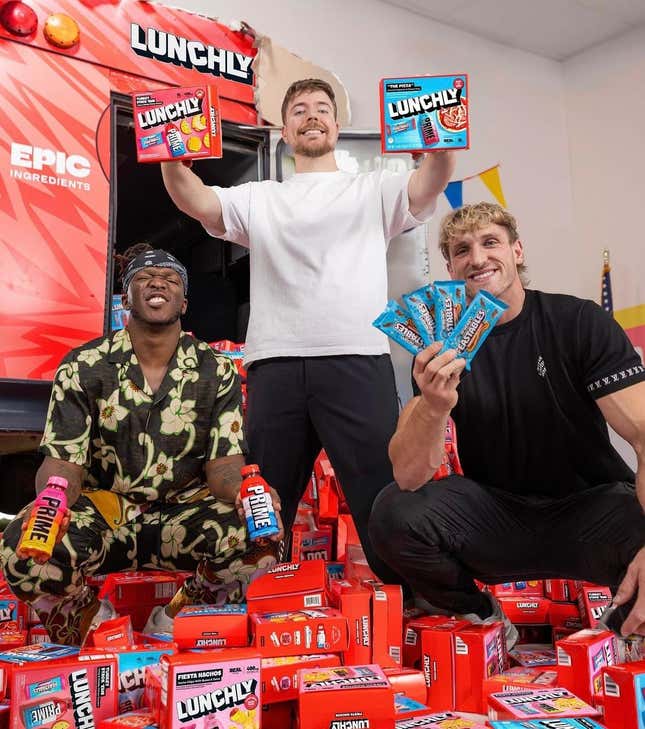 Mr.Beast and Logan Paul are teaming up to take down Lunchables