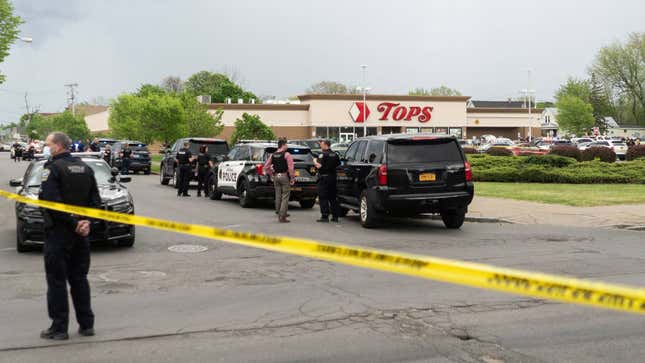 An image of the supermarket where a shooter opened fire.