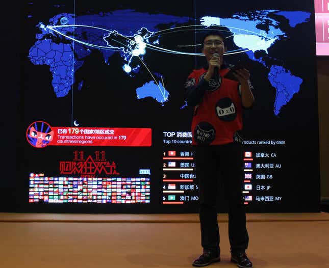 Image for article titled Alibaba just sold more than $1.8 billion worth of goods in one hour of online shopping