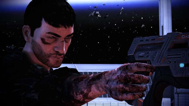 Shepard fires his gun.