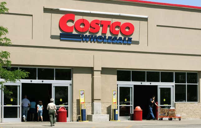 Shoppers enter and leave a Costco in Niles, Illinois.