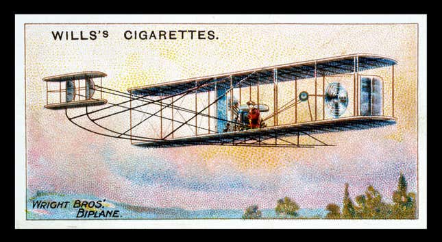 Image for article titled 11 Gorgeous Collectible Cards of Flying Machines From Over a Century Ago