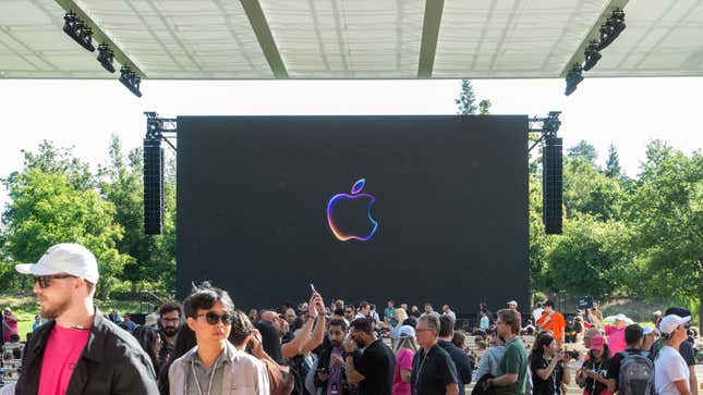 Apple Worldwide Developers Conference at Apple Park headquarters on June 10, 2024.