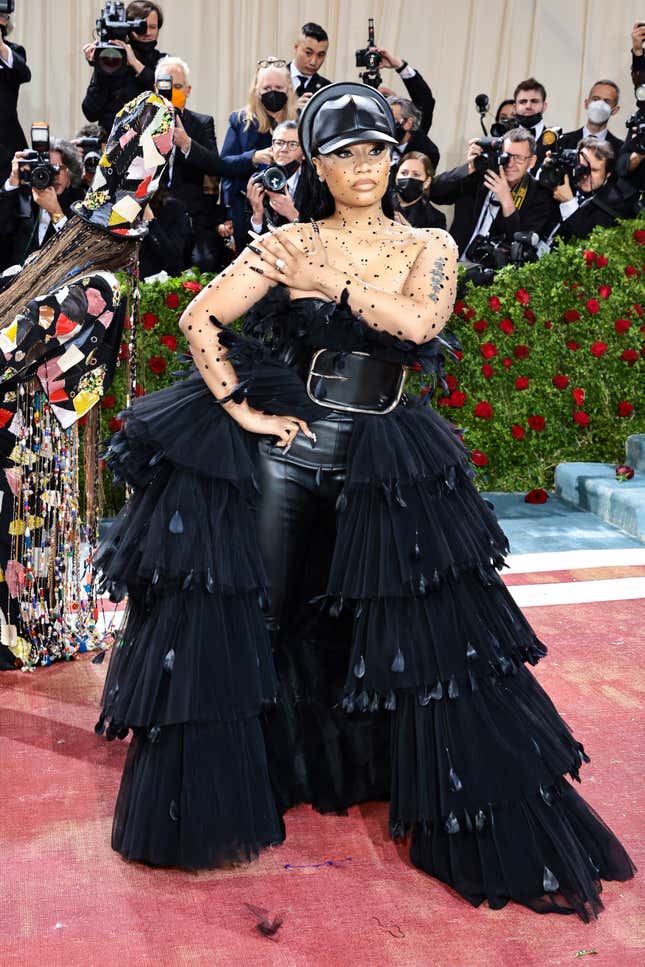 Nicki Minaj attends The 2022 Met Gala Celebrating “In America: An Anthology of Fashion” at The Metropolitan Museum of Art on May 02, 2022 in New York City.