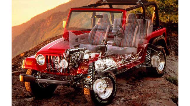 Schematics of a Jeep Wrangler 