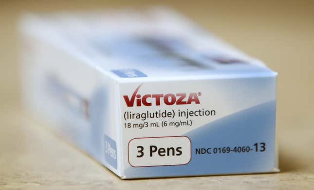 A box of the drug Victoza