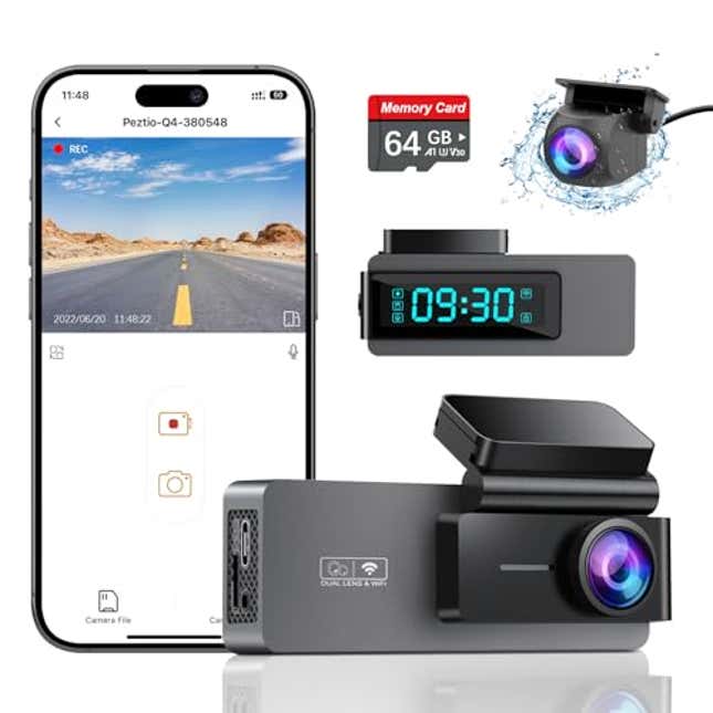 Image for article titled ARIFAYZ Dash Cam Front and Rear 4K+1080P, Now 18% Off