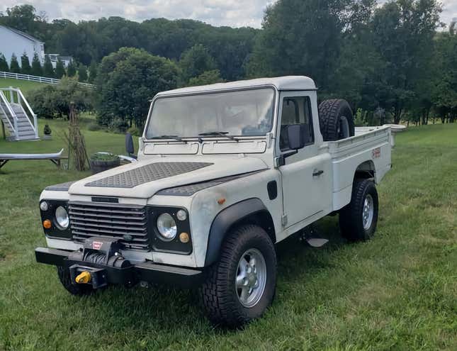 Image for article titled At $38,500, Could This 1987 Land Rover 110 Hi-Cap Pick Up Your Spirits?