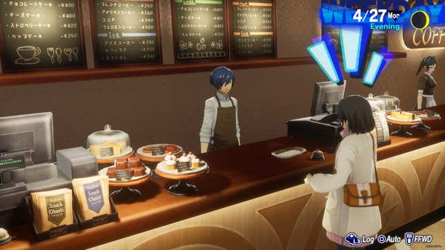 Makoto works at a coffee shop.