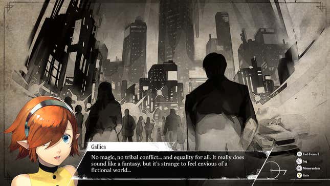 Gallica tells the player about a fantasy world similar to our own.