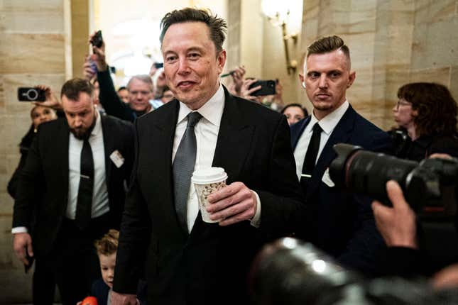 Tesla CEO Elon Musk visited the U.S. Capitol on Thursday.