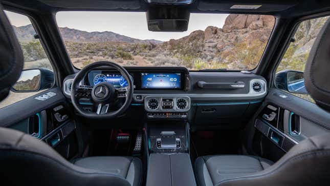 Interior of a 2025 Mercedes-Benz G580 EV