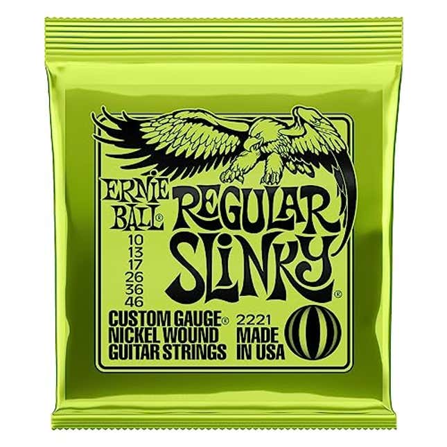 Image for article titled Ernie Ball Regular Slinky Nickel Wound Electric Guitar Strings, Now 15% Off