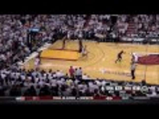 Josh McRoberts Gets Away With A Flying Elbow To LeBron's Throat