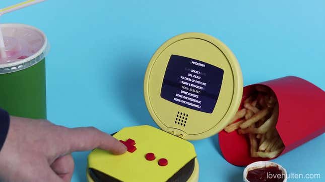 Here's A Wooden Cheeseburger That Plays Nintendo Games