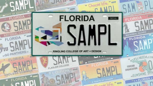 An image showing a personalised license plate design from Florida