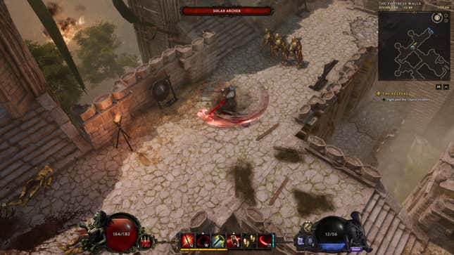 A Sentinel Warpath attack in Last Epoch.