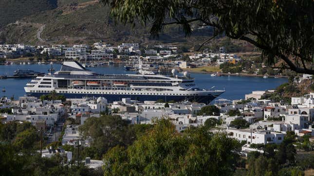 A cruise ship in Greece