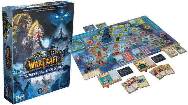 The box and board for the new World of Warcraft: Wrath of the Lich King board game. 