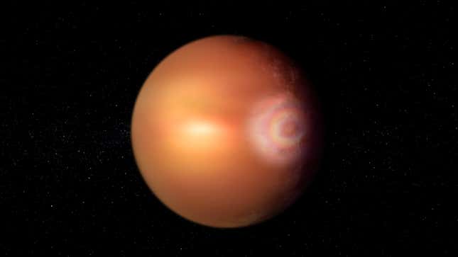 Impresión artística de gloria en el exoplaneta WASP-76b.