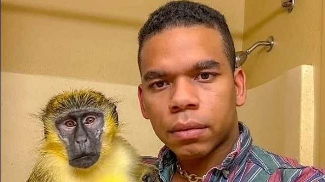 Image for article titled Black TikTok Creator Claims Police are Targeting Him for His Exotic Monkey, But His History Tells a Different Story