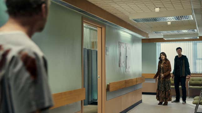 Simon Pegg, Rosemary DeWitt, and Jack Quaid in The Boys