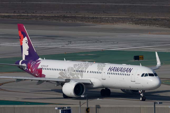 Ein Flugzeug der Hawaiian Airlines