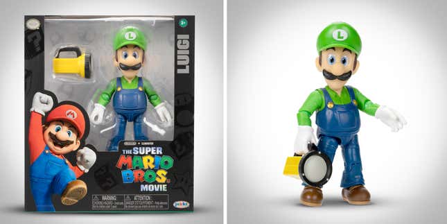 The Super Mario Bros Movie 5 Luigi Articulated Figure NEW 2023