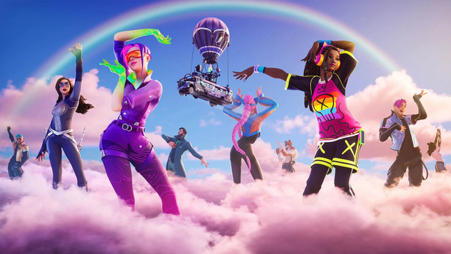 Fortnite avatars dance in the clouds of inflation. 