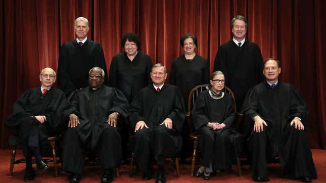 The nine justices of the U.S. Supreme Court