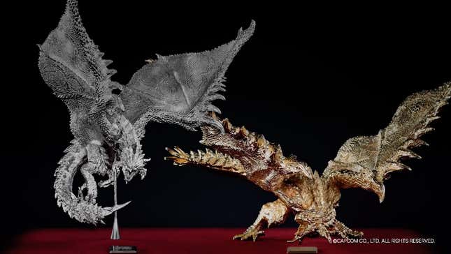 Image for article titled Gold And Platinum Monster Hunter Sculptures For Only $81,000 Each