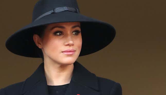 Meghan, Duchess of Sussex attends the annual Remembrance Sunday memorial at The Cenotaph on November 10, 2019, in London, England.