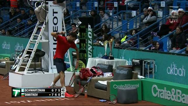 Dimitrov Meltdown Hands Opponent First ATP Tour Win