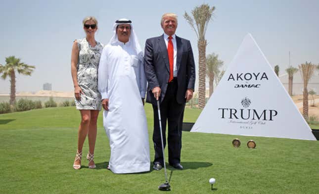 Ivanka Trump, DAMAC CEO Hussain Sajwani, and Donald Trump