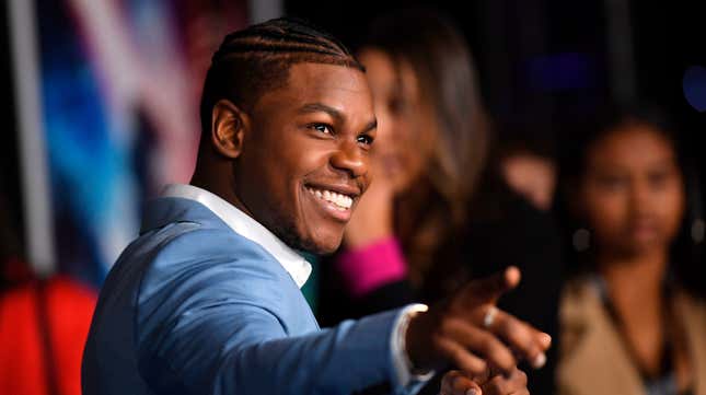 John Boyega arrives for the world premiere of Disney’s “Star Wars: Rise of Skywalker” in Hollywood, Calif. on Dec. 16, 2019. 