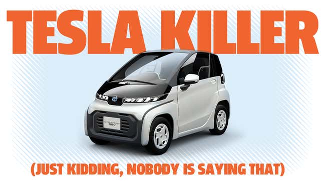 Image for article titled Toyota To Show Its First Battery Electric Car And It&#39;s Very Tiny