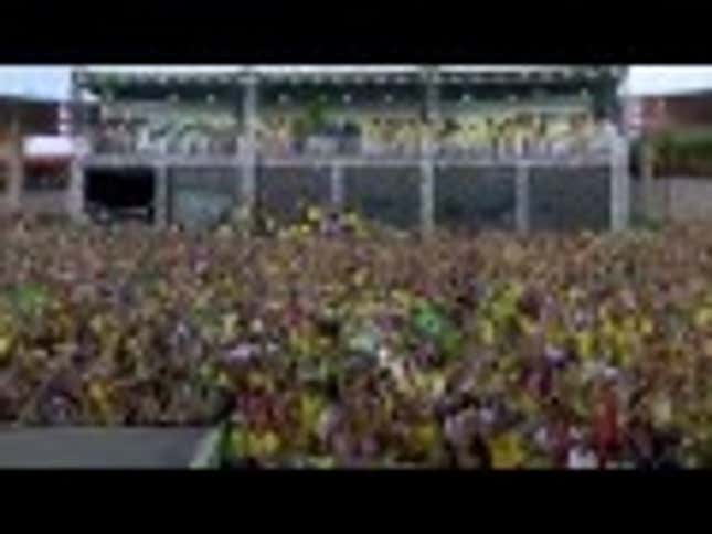 It's Rough Being The Only Croatian Fan At A Brazilian Party