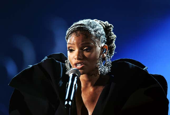 Halle Bailey of Chloe x Halle performs onstage during the 61st Annual GRAMMY Awards at Staples Center on February 10, 2019 in Los Angeles, California.