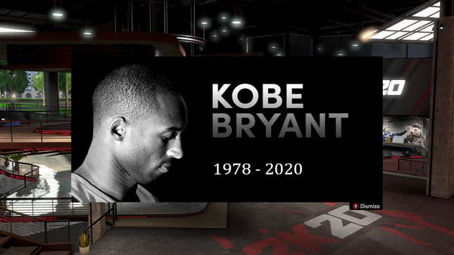 Image for article titled NBA 2K Players Are Paying Their Respects To Kobe Bryant