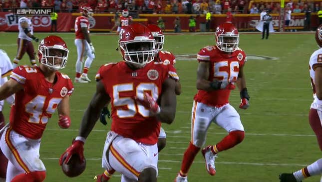Chiefs Win, Cover Spread And Hit Total With Game-Ending, Otherwise Meaningless Fumble Return TD<em></em>