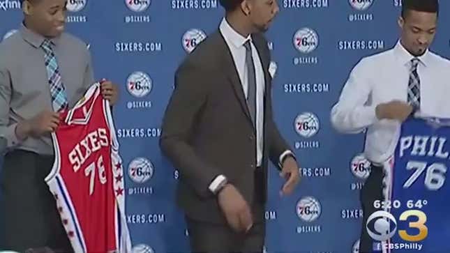 Jahlil Okafor Looks Pretty Excited To Play For The 76ers